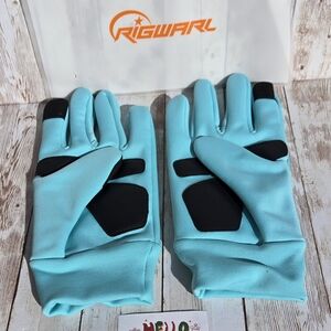 RIGWARL Running Gloves XL – Winter Cycling Touchscreen Grip – Aqua Blue – NIB